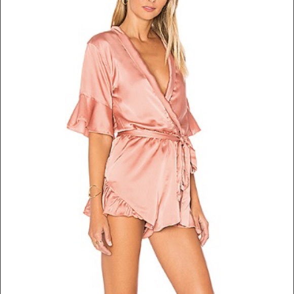 Lioness Revolve dark blush romper s Pajama trend - Picture 2 of 3
